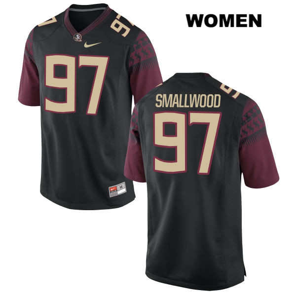 Women's NCAA Nike Florida State Seminoles #97 Isaiah Smallwood College Black Stitched Authentic Football Jersey TWC0169PV